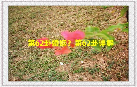 第62卦婚姻？第62卦详解